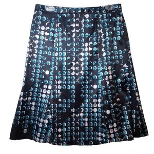 East 5th Teal Polka-dot A-line Silhouette Skirt